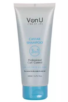 Шампунь Von-U Caviar Shampoo д/нормальной и жирной кожи головы с икрой, 200 мл