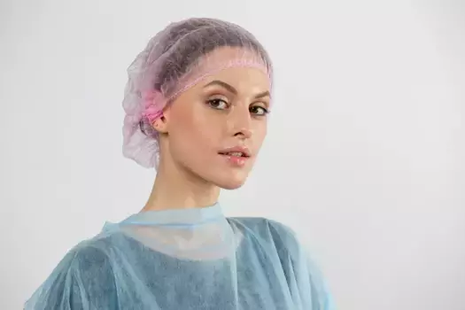 Шапочка-клип White Line розовая 50 штук