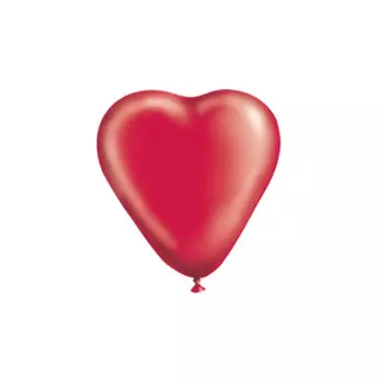 Шар GEMAR латексный «Сердце», кристалл, набор 50 шт, цвет красный