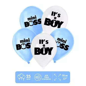 Шар Страна Карнавалия латексный Mini boss, 25 шт