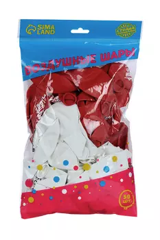 Шар воздушный Страна Карнавалия 12 «Внутреннее счастье», 1-сторонний, набор 50 шт, микс