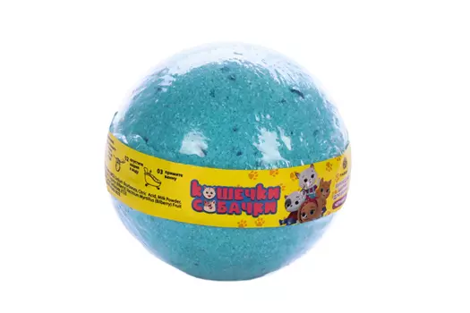 Шарик д/ванны Fabrik cosmetology бурлящий Детский Кошечки-собачки, 120 г