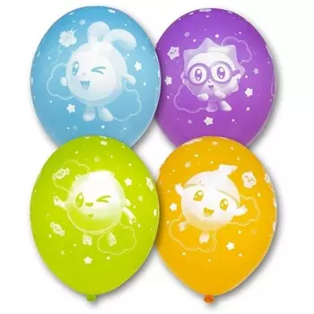 Шары BELBAL латексные «Малышарики. С первым ДР», 5-сторонние, набор 25 шт, цвета, виды микс