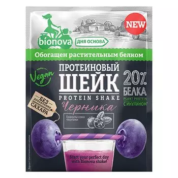 Шейк Bionova протеиновый с черникой, 25 г