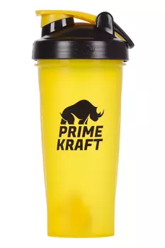 Шейкер Prime Kraft с венчиком желтый 600 мл