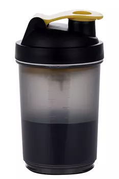 Шейкер спортивный с чашей под протеин черный 500 мл
