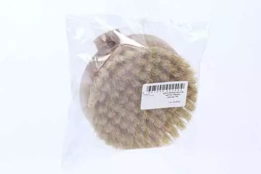 Щетка банная круглая антицеллюл натур щетина береза с ремешком (21с28-30)