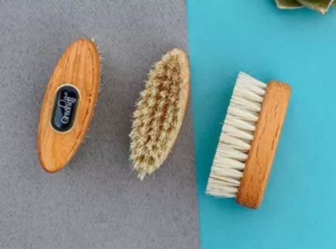 Щетка д/бороды Grosheff овальная mini с щетиной кактуса, 30 г