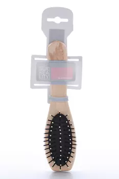 Щетка Dewal Beauty Эко массажная с пластик штифтом деревян овальная малая DBP462ECO