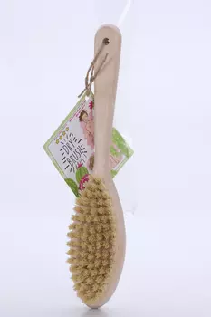 Щетка DRY BRUSH березовая д/сух массажа с щетиной из кактуса