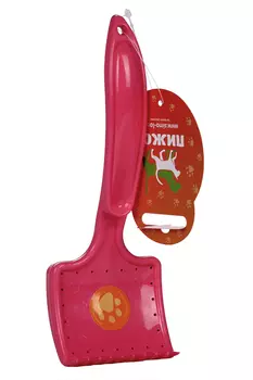 Щетка-пуходерка средняя жесткая с каплями, основание 59х49 мм, микс цветов