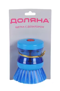 Щетка с дозатором д/моющего средства Доляна, цвет микс