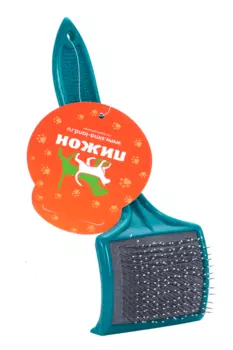 Щётка-пуходерка большая мягкая с каплями, основание 68х48 мм, микс цветов