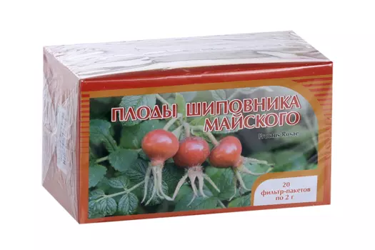 Шиповник майский плоды, 2 г, 20 шт, ф/п
