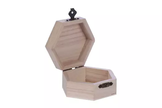 Шкатулка д/росписи шестигранник 9х4,5х8 см