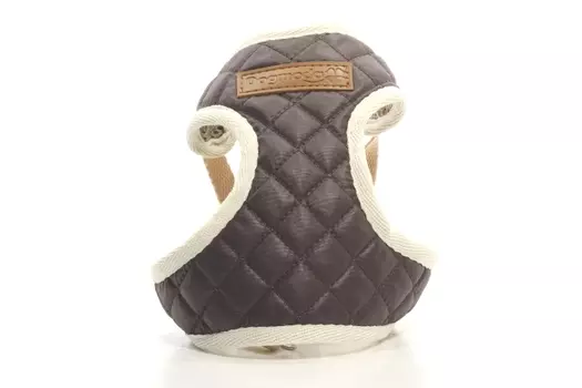 Шлейка Догмода для собак стеганная коричневый