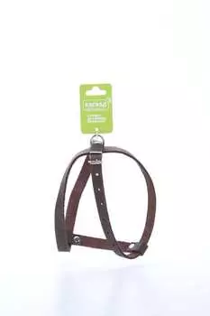 Шлейка кожаная Восьмерка малая д/собак ширина 15 мм шея 26-33 см, грудь 33-45 см