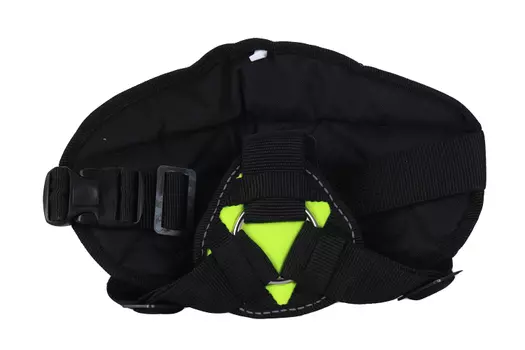 Шлейка нейлоновая с грудью, фаст с блокировкой, лимонная размер S шея 55-65 см, грудь 55-70