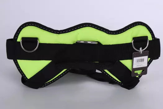 Шлейка нейлоновая с грудью, фаст с блокировкой, лимонная размер M шея 60-70 см, грудь 70-90