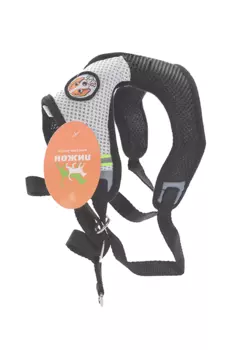 Шлейка Пижон регулируемая дышащая светоотражающая размер L ОГ 44-64 см ОШ 40-60 см черная