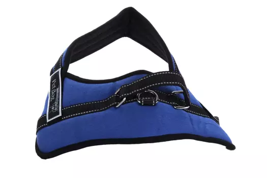 Шлейка Пижон с подкладом светоотражающая размер L ОШ 66 ОГ 66-80 см стропа 2,5 см синяя