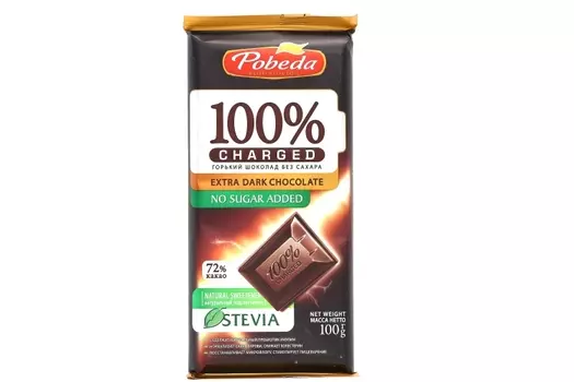 Шоколад Чаржед 72% какао горький б/сахара, 100 г