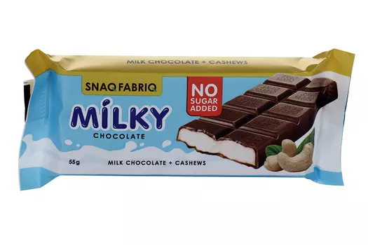 Шоколад Snaq Fabriq молочный с молочно-ореховой пастой, 55 г