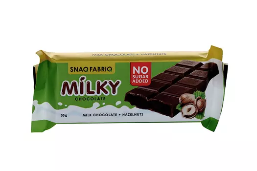 Шоколад Snaq Fabriq молочный с шоколадно-ореховой пастой, 55 г
