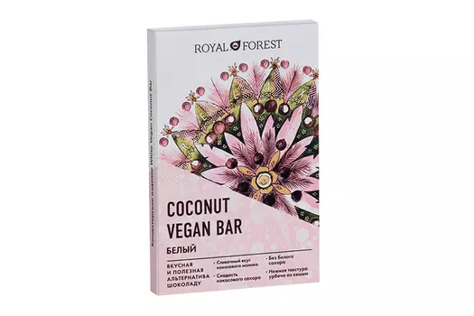 Шоколад White Vegan Coconut Bar, 50 г