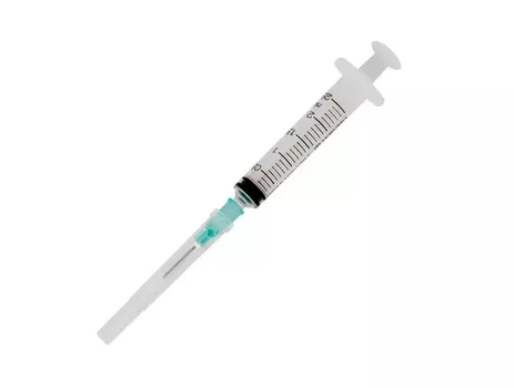 Шприц 3-х комп с иглой 0,6 х25мм (23Gх1"), 2 мл