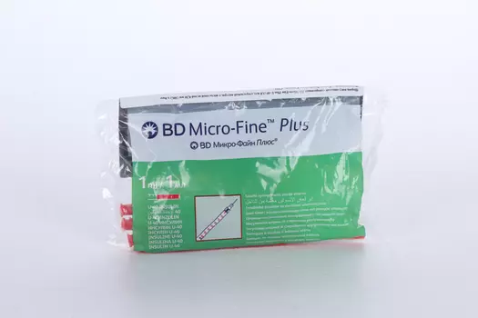 Шприц БД Микро-Файн Плюс Инсул U-40 0.30х8мм (30G), 1 мл, 10 шт