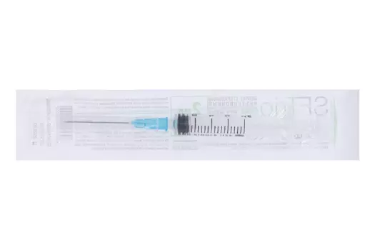 Шприц SFTrio 3-х комп с иглой 23Gх1 1/4 (0,6х30мм), 2 мл