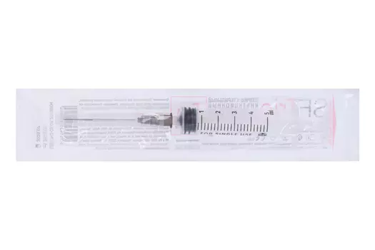 Шприц SFTrio 3-х комп с иглой 22Gх1 1/2(0,7х40мм), 5 мл