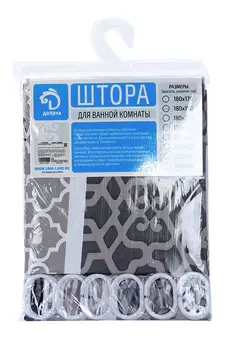 Штора д/ванной комнаты Доляна Барокко 180х180 см полиэстер