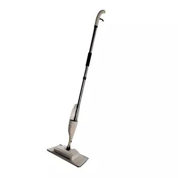 Швабра д/пола с распылителем и щетка-пылесос 2 в 1 насадка микрофибра 41х14 см ручка 128 см беж