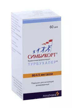 Симбикорт Турбухалер 80 мкг+4.5 мкг/доза, 60 доз, порошок для ингаляций ингаляторы