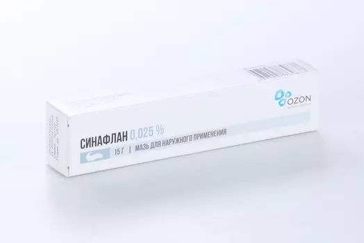 Синафлан 0.025%, 15 г, мазь для наружного применения