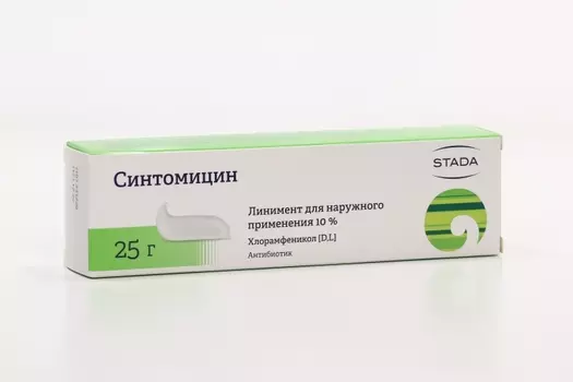 Синтомицина 10%, 25 г, линимент
