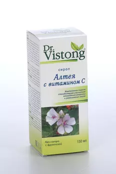 Сироп Dr.Vistong Алтея с витамином С б/сах с фруктозой, 150 мл