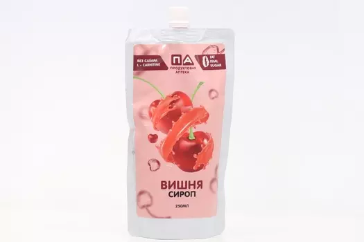 Сироп Продуктовая Аптека Вишня б/сахара, 250 мл