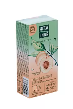 Скраб Чистая линия очищающ д/лица абрикосовые косточки, 50 мл