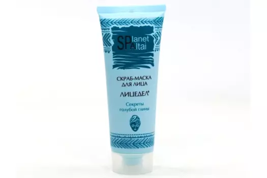 Скраб-маска Планета СпаАлтай Лицедел д/лица с голуб глиной, 75 мл