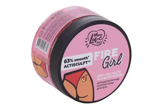 Скраб MonoLove bio Fire Girl Антицеллюлитный горячий банка, 250 мл