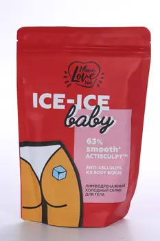 Скраб MonoLove bio Ice-Ice Baby лимфодренажный холодный кофе дойпак, 200 г