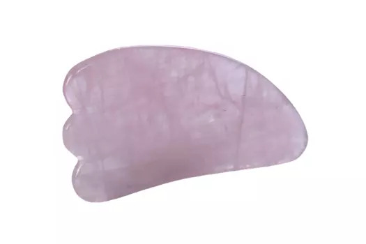 Скребок HANAI лапка для массажа гуаша из розового кварца