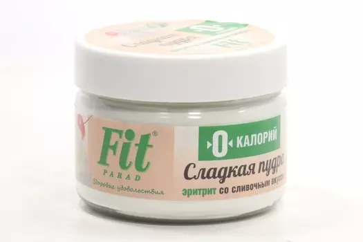 Сладкая пудра FitParad эритрит со сливочным вкусом банка, 160 г