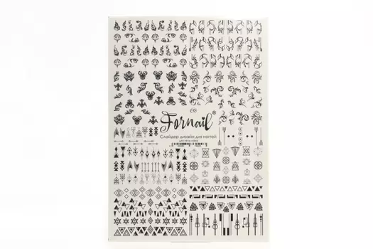 Слайдер FORNAIL д/дизайна ногтей/гель лака линии/фигуры черный