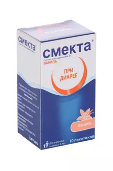 Смекта, 3 г, 10 шт, порошок для приготовления суспензии для приема внутрь ванильный