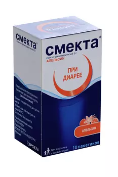 Смекта, 3 г, 10 шт, порошок для приготовления суспензии для приема внутрь апельсиновый