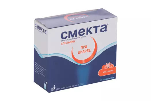 Смекта 3 г, 3,76 г, 20 шт, порошок для приготовления суспензии для приема внутрь апельсиновый
